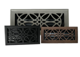 Cast Brass Empire Vent Cover - Brushed Nickel