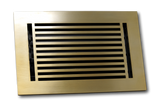 Cast Aluminum Linear Bar Vent Covers - Satin Brass