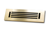 Cast Aluminum Linear Bar Vent Covers - Satin Brass