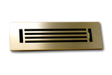 Cast Aluminum Linear Bar Vent Covers - Satin Brass