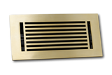 Cast Aluminum Linear Bar Vent Covers - Satin Brass