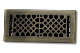 Cast Brass Vintage Industrial Vent Cover - Antique Brass