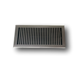 Cast Brass Contemporary Vent Covers - Brushed Nickel