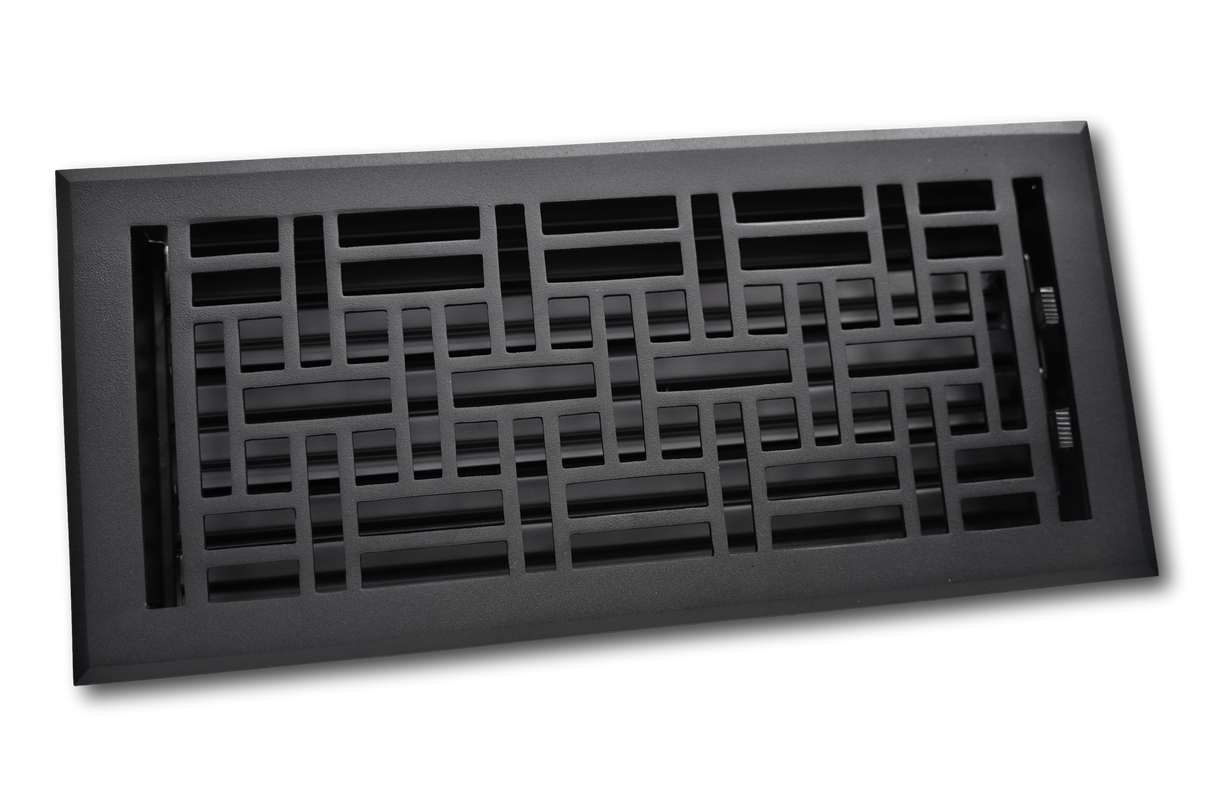 Cast Aluminum Arts & Crafts Vent Cover - Black