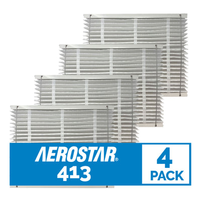 Aerostar Filtre de rechange pour toute la maison 16 x 28 x 4 pour systèmes d'air Aprilaire 413 avec design pliable