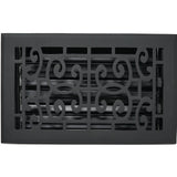 Cast Aluminum Baroque Vent Covers - Black