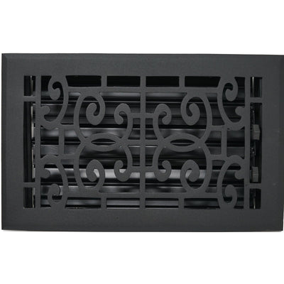 Cast Aluminum Baroque Vent Covers - Black
