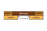 4 x 10 White Oak Wood Vent Cover - Flush No Frame (Unfinished)