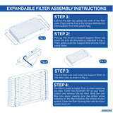 Aerostar MERV 11 Collapsible Replacement Filter for Aprilaire 410 16x28x4, 2 Pack