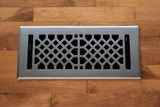 Cast Brass Vintage Industrial Vent Cover - Brushed Nickel